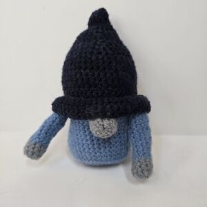 Handmade Adorable Amigurumi Little Mr. Blue Crochet Gnome